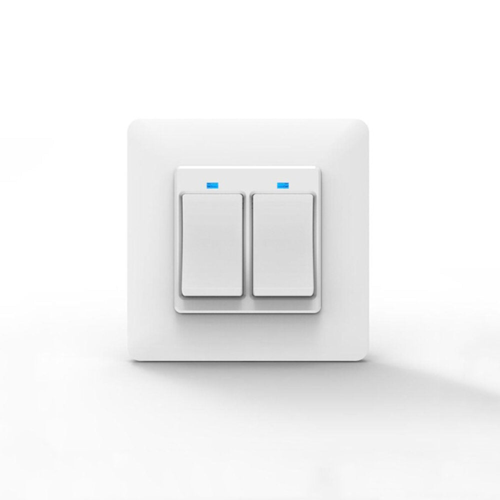 WiFi Voice Control Smart Switch Remote Control 2Gang 433Mhz Wall Light Switch Works with Alexa Google Home For Smart Home