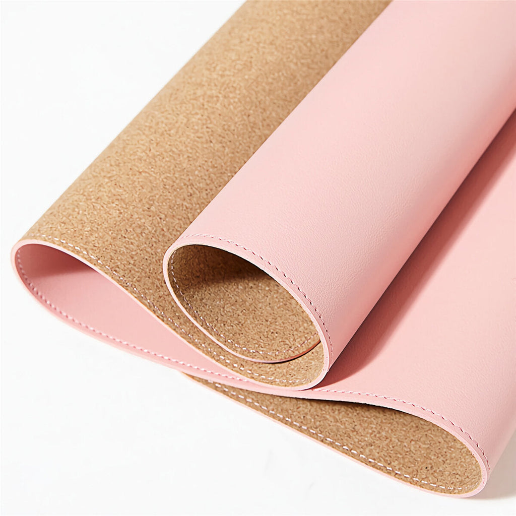 90*43cm Cork Double-sided Use Mouse Pad Rollable PU Leather Anti-scratch Desk Mat Gaming Keyboard Pad for Home Office