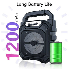 Outdoor Portable Wireless Bluetooth Speaker With Mic FM Radio Stereo Waterproof Soundbox Support AUX/USB/TF/FM