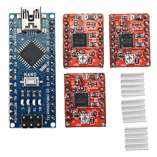 Geekcreit CNC Shield V4+ With Nano 3.0 A4988 Stepper Motor Driver Board For Arduino - products that work with official boards