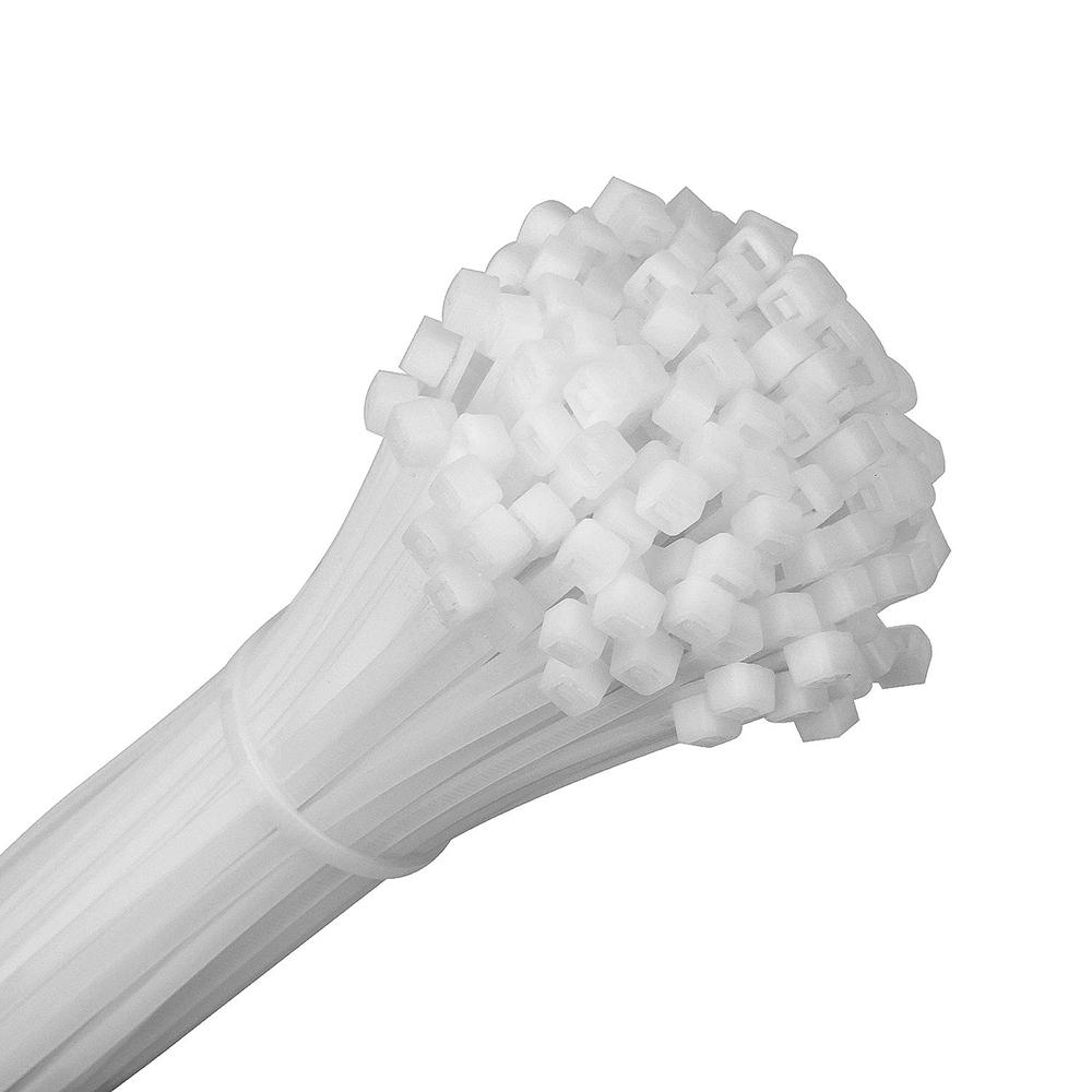Nylon 250Pcs/500Pcs 6mm 15/20/25/30/35/40cm Black/White Nylon Self-locking Cable Tie Zip Ties Strong Tensile Strength