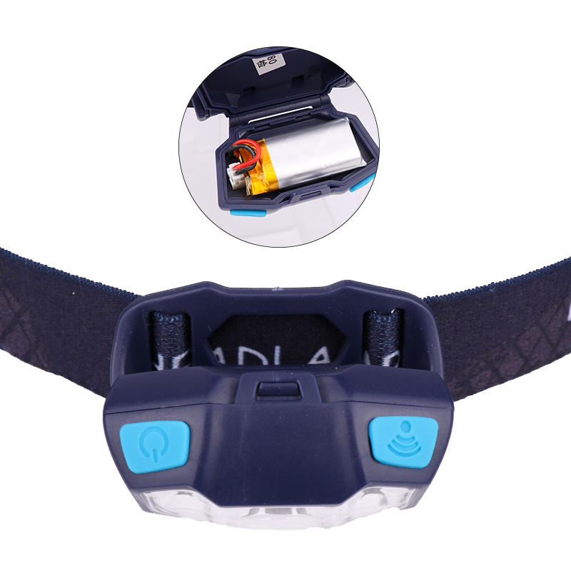 650LM XPE+2* LED 5 Modes Headlamp 950mAh Battery USB Interface Motion Sensor LED Headlamp