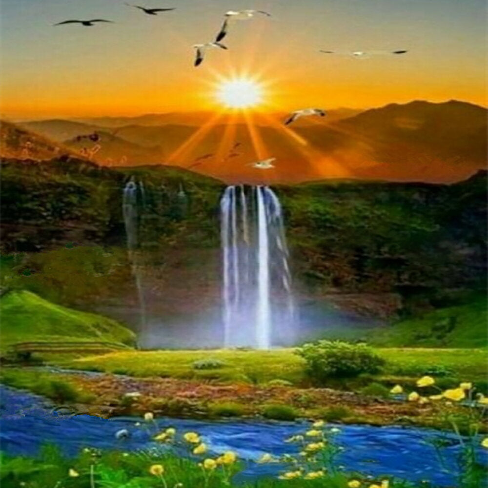 Diamond Painting Landscape Sunset Sea View Embroidery Cross Stitch Kit Painting DIY Home Decoration