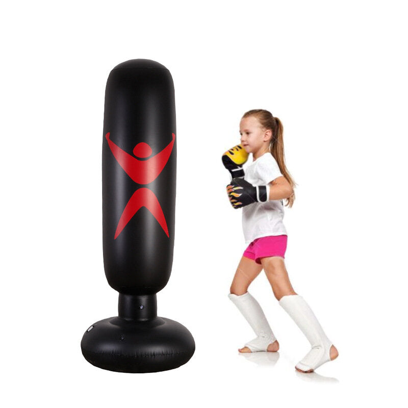 160cm Inflatable Boxing Tumblers Adult Children Boxing Column Training Sandbag PVC Fitness Boxing Column