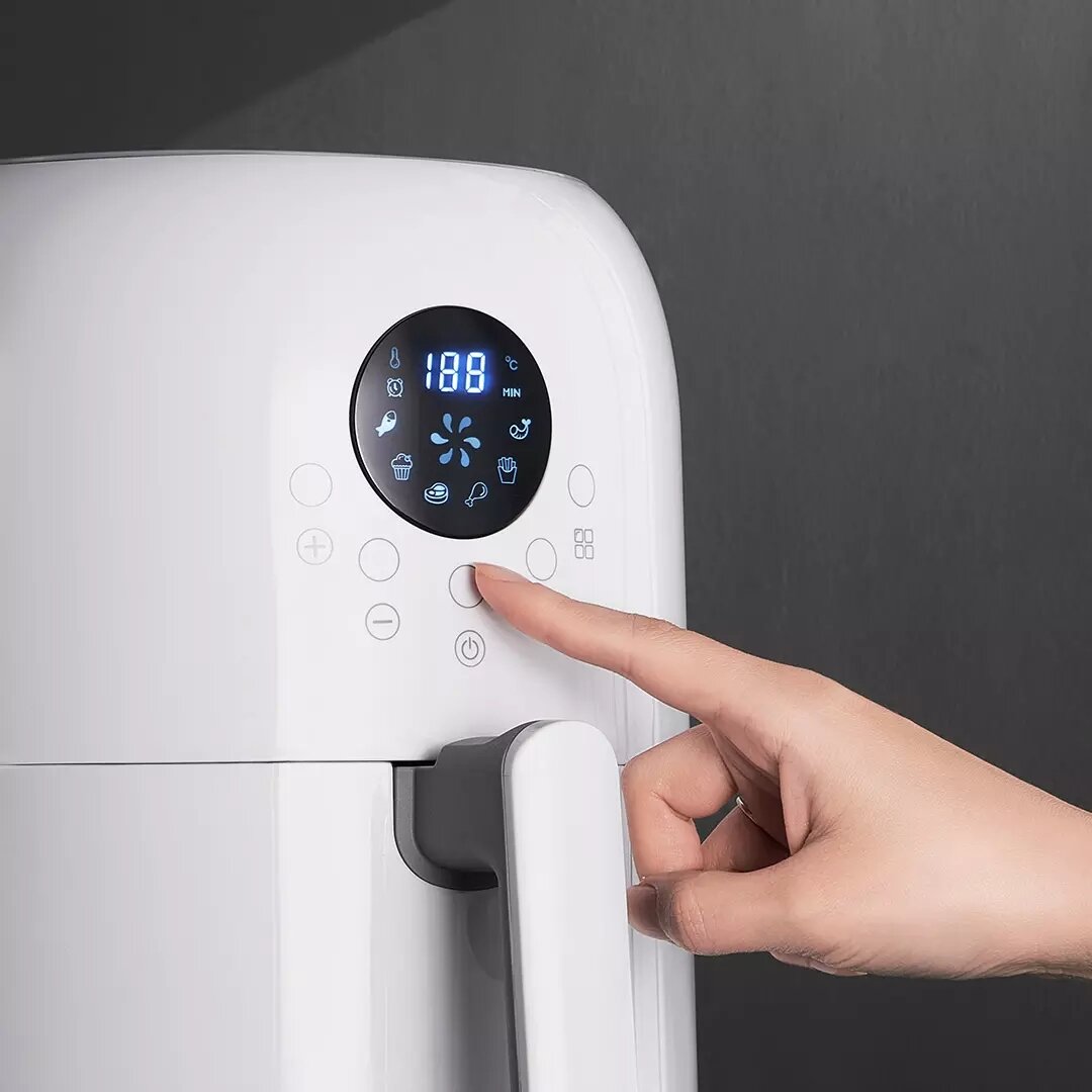 Smart Air Fryer Oil-free Frying Digital LED Touch Screen Timer Temperature Control for Kitchen