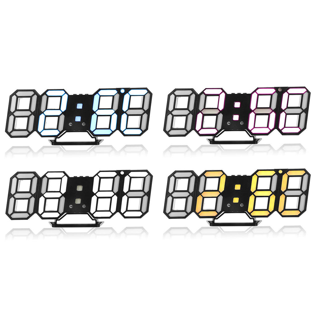 Large Modern Design Digital Led Wall Clock Watches 24 Or 12-Hour Display