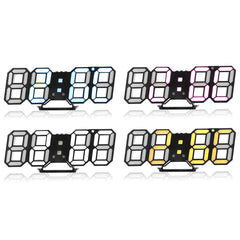Large Modern Design Digital Led Wall Clock Watches 24 Or 12-Hour Display