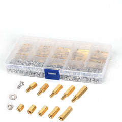 M3BH6 750Pcs M3 Brass Male-Female Hex Column Standoff Support Spacer Pillar 304 Stainless Steel Bolt And Cross Screw Nut Assortment for PCB Board