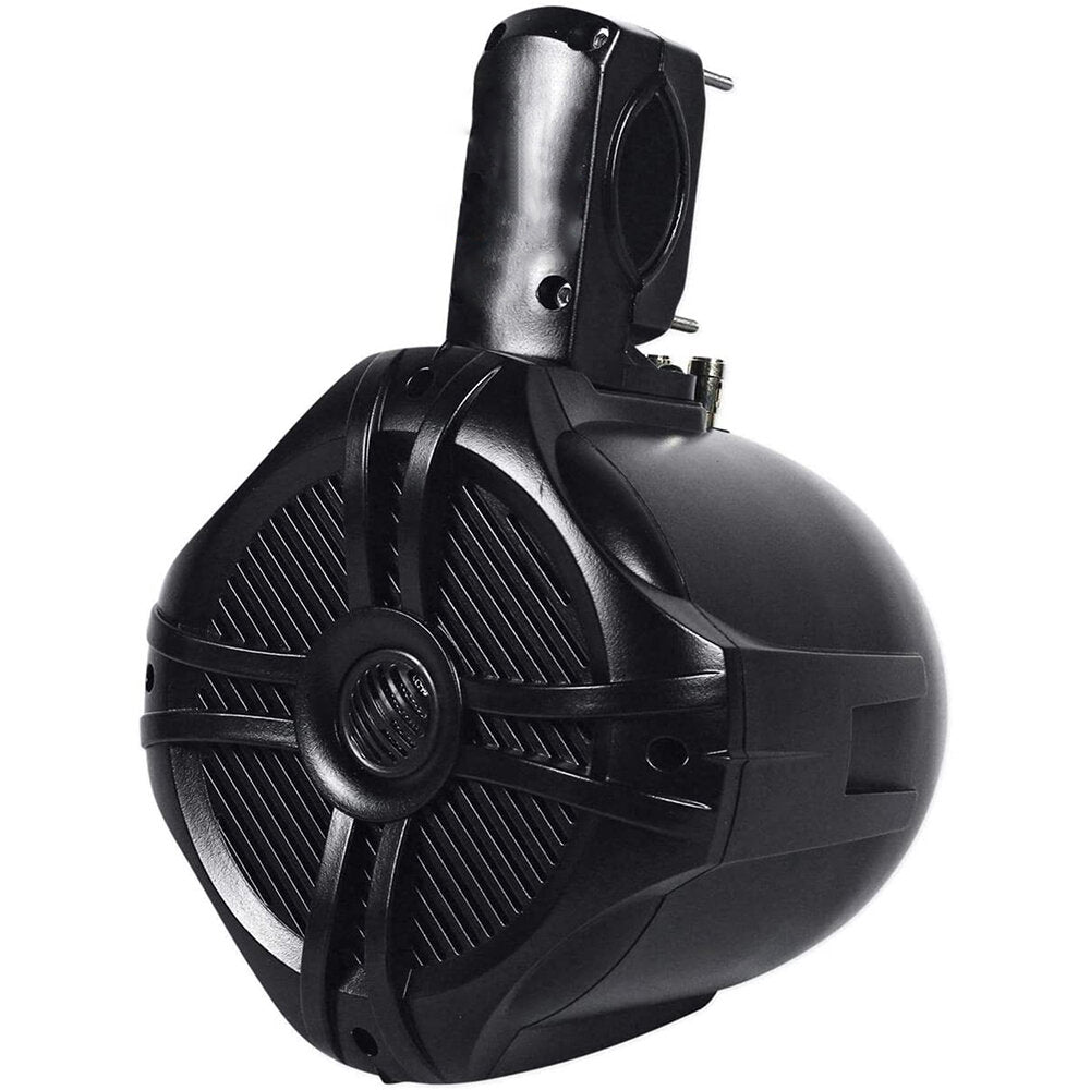 Pair 6.5" 2 Way 500W Marine Speakers Surround Sound Waterproof Hanging Wakeboard Tower Coaxial High-Power Black For Yachts Speedboats