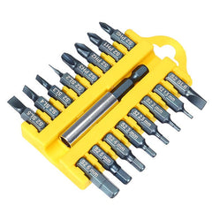 17pcs 1/4 Hex Shank Screwdriver Bits Set Hex Phillips Slotted Screwdriver Bits with Holder