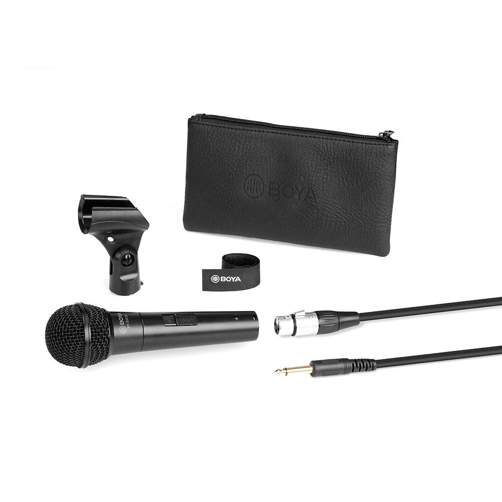 Cardioid Dynamic Vocal Microphone 6.35mm Output for Sperker Amplifier DVD Audio Mixer PC Speech Theater Live Singing Stage