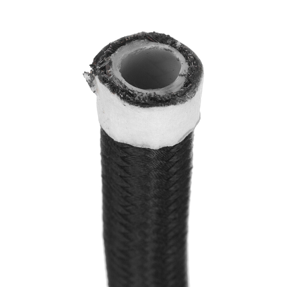 5FT Fuel Hose Oil Gas Line Pipe PTFE Nylon Stainless Steel Hose