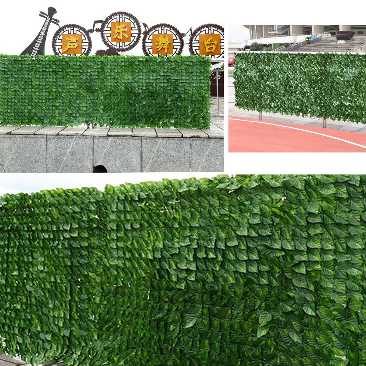 3x1M Outdoor Artificial Faux Ivy Leaf Privacy Fence Screen Decor Panels Hedge Garden Wall Cover