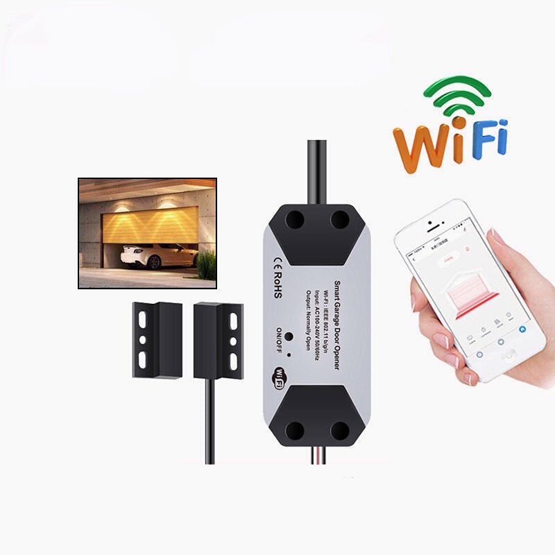 WiFi Switch Smart Garage Door Opener Controller Remote Control Works With Alexa Echo Google Home SmartLife No Hub Require