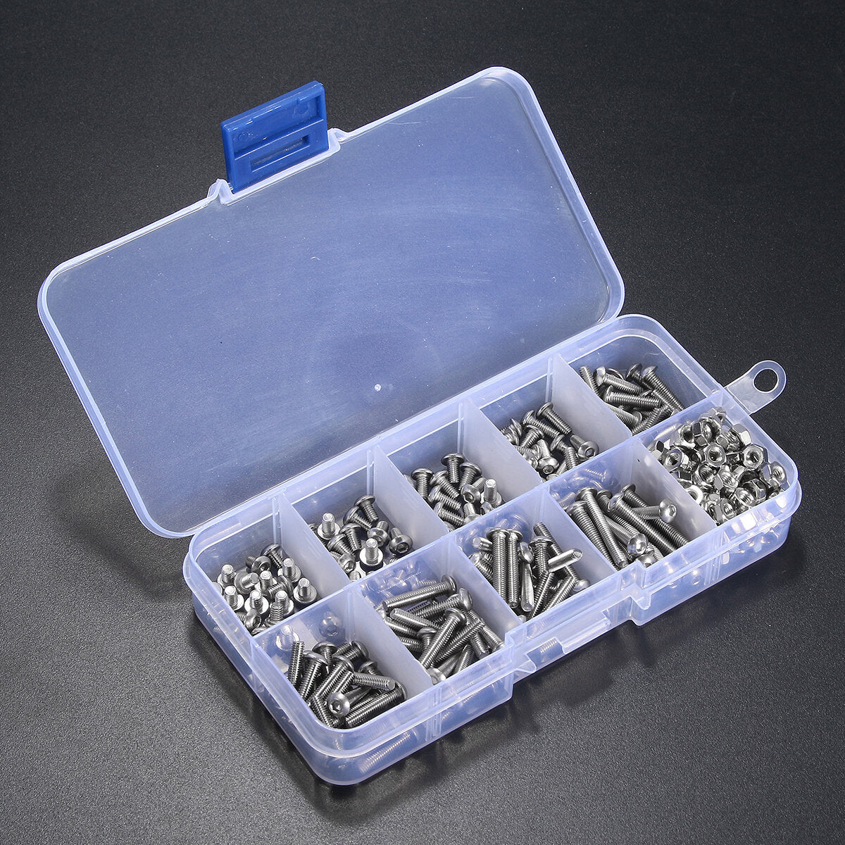 M3SS1 M3 Stainless Hex Socket Button Head Screws Allen bolt Nut Assortment Kit 340pcs