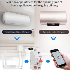 1P WiFi Smart Circuit Breaker Overload Short-circuit Protection Works with Alexa Google Home