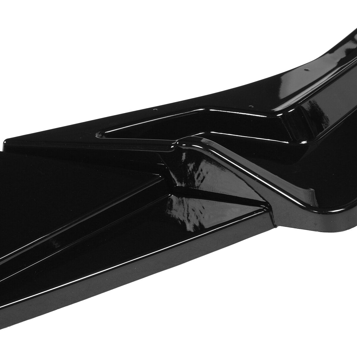 3Pcs Gloss Black Car Front Bumper Splitter Lip Diffuser Body Kit Spoiler Guard Protection