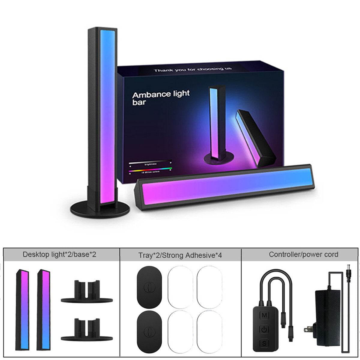 LED Atmosphere Light Speaker Music Player with APP Control Music Follow Mode Fill Light