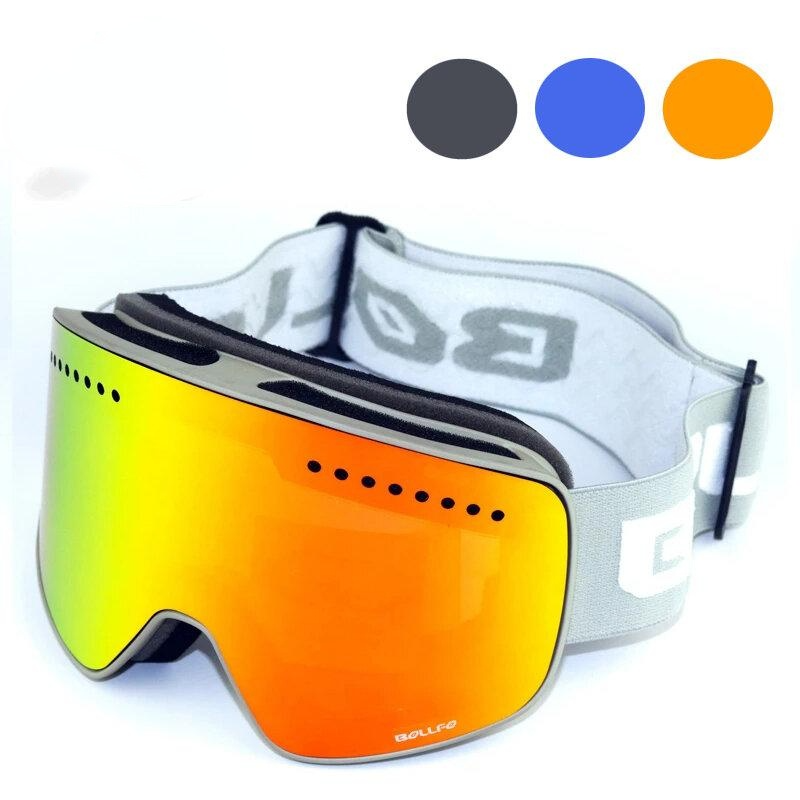 Magnetic Ski Goggles UV400 Double Lens Anti-fog Mountaineering Glasses Men Women Snowmobile Spectacles