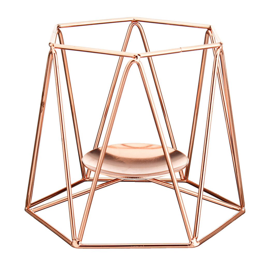 Metal Candle Holders Geometric Hexagon Candle Holder Wedding Home Decor Tabletop Lantern