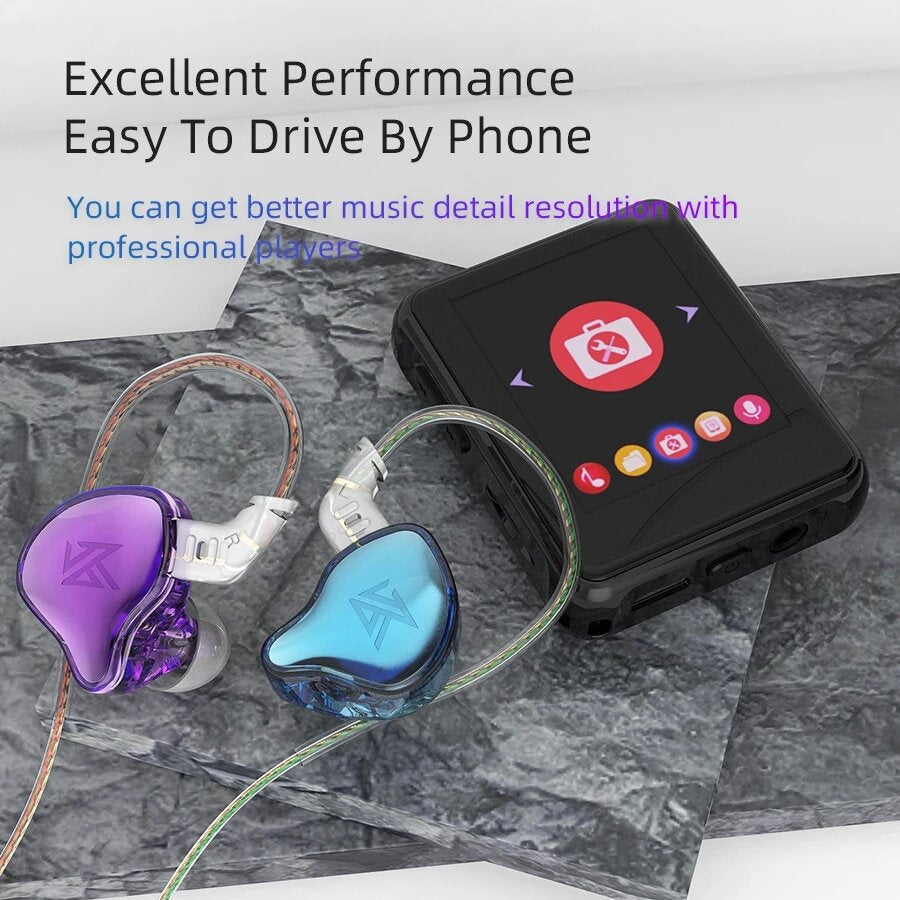 Dynamic In-Ear Earphones Monitor Hi-Fi Bass 3.5mm Wired Earphone Sport Music Headphones with Detachable Cable