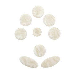 9pcs White Mother of Pearl Shell Key Button Inlays for Tenor/ Alto/ Soprano Sax Saxophone