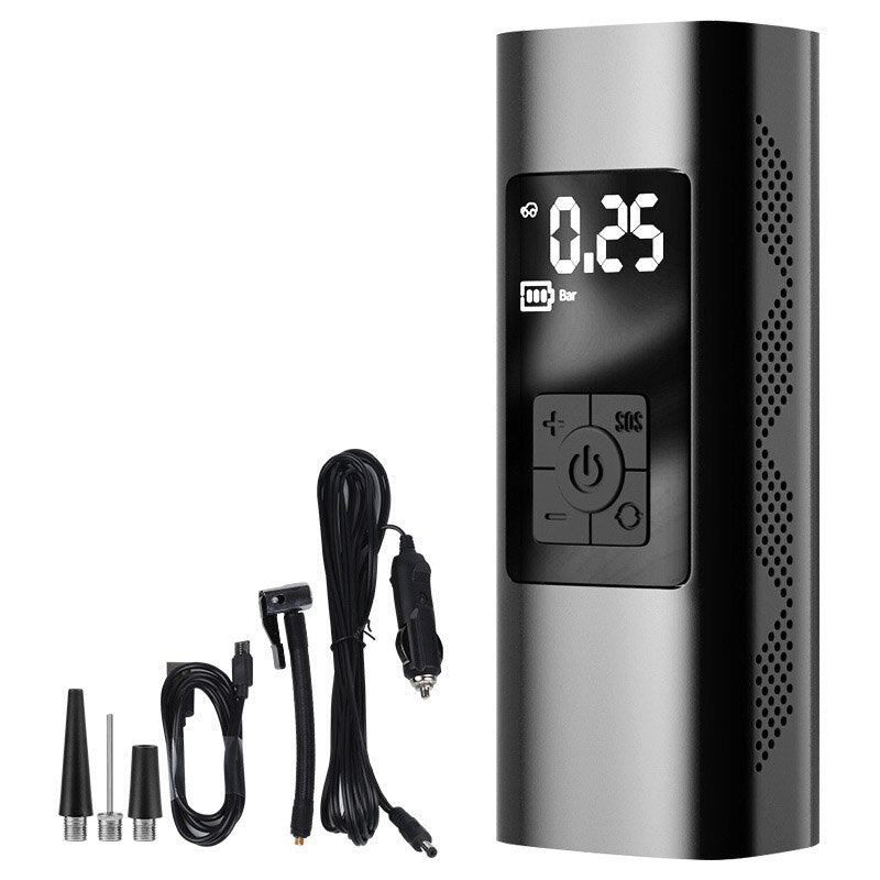 150PSI 60W Air Pump Rechargeable 4 Modes Adjustable Digital LCD Display Tire Inflator with 3 Modes LED Light