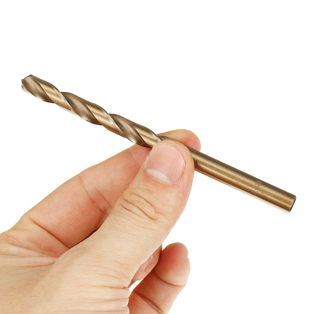 10Pcs 1-10mm High Speed Steel M35 Straight Shank Twist Drill Bits Set Quick Change Regular Drilling Tools with Plastic Box