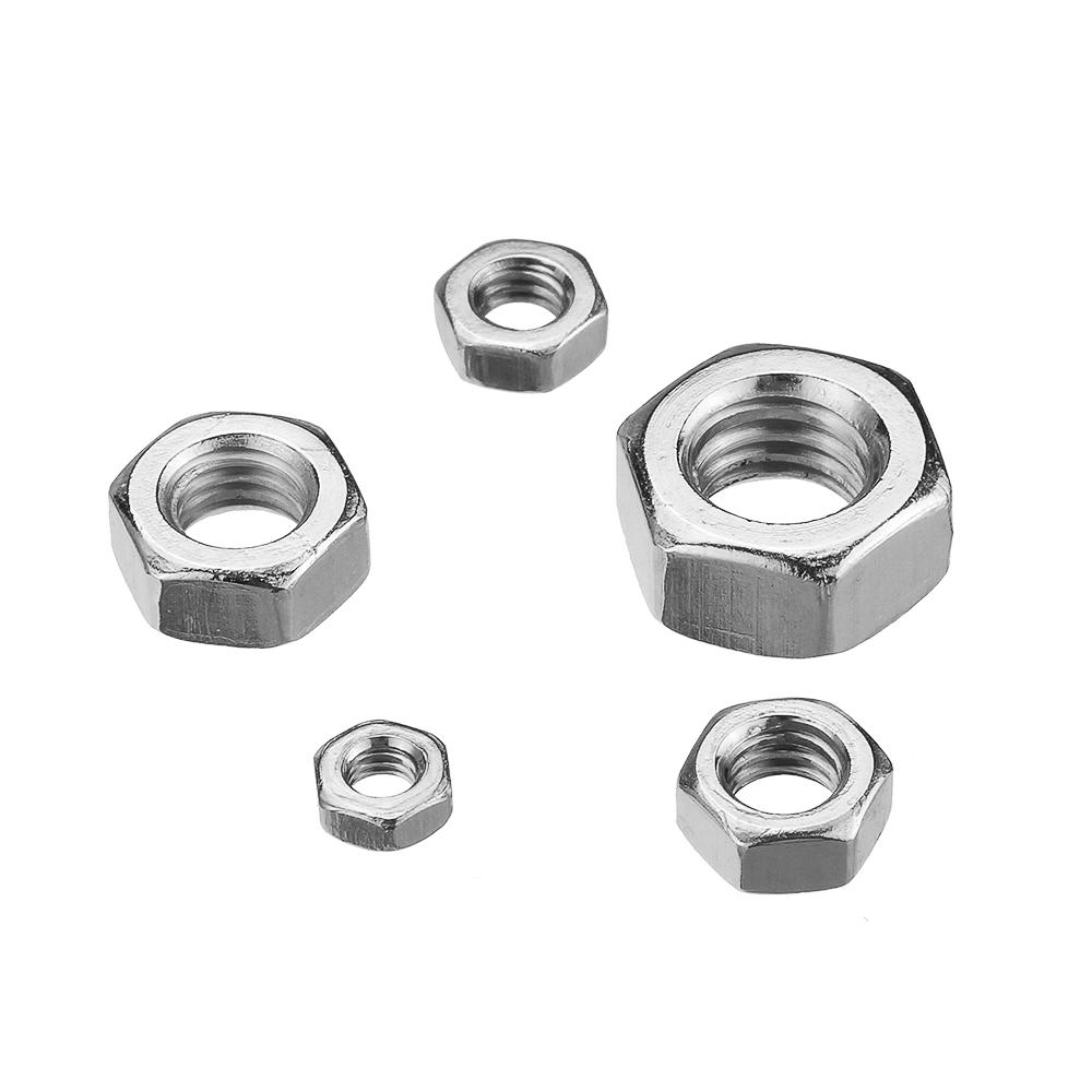 270Pcs Stainless Steel Flat Washer Fender Washer Hex Nut M3/M4/M5/M6/M8 Assortment Kit