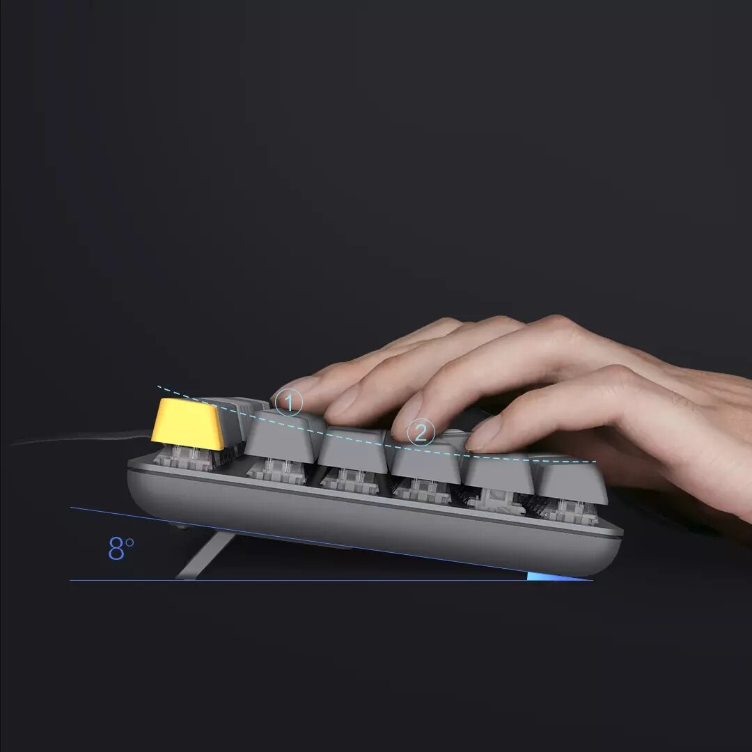 104 Keys Mechanical Keyboard USB Wired Hand Feeling System 6 Mode White Backlit Aluminum Alloy Panel Floating Keycaps Gaming Keyboard