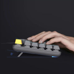 104 Keys Mechanical Keyboard USB Wired Hand Feeling System 6 Mode White Backlit Aluminum Alloy Panel Floating Keycaps Gaming Keyboard
