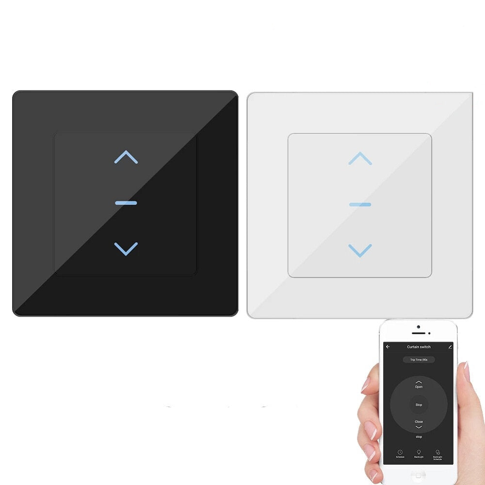 WiFi Smart Curtain Switch Touch Design for Motorized Curtains and Roller Blinds Works with Alexa Google