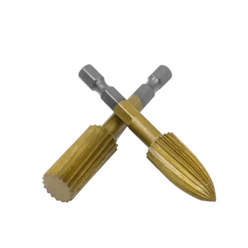 5pcs 6.3mm Hex Shank HSS wood working Rotary File Electric Grinding Head For Wood Carving Peeling