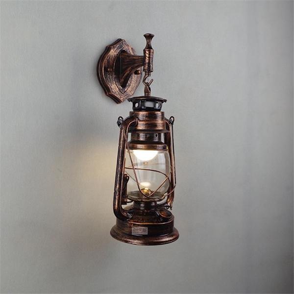 Antique Vintage Exterior Lantern Wall Lamp Bar Cafe Sconce Lighting Fixture