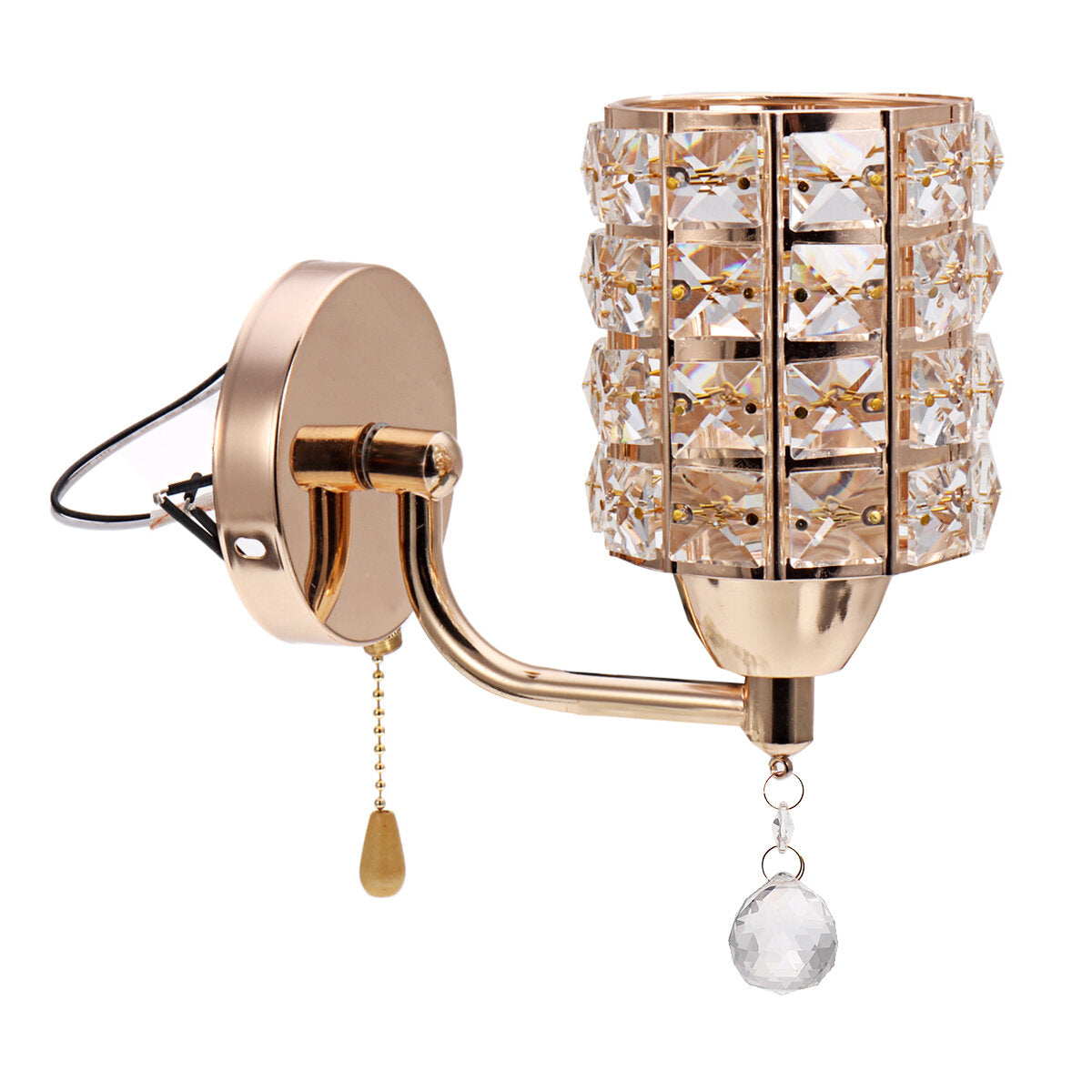 Luxury Crystal Wall Light Modern Bedroom Aisle Sconce Lighting Lamp Fixtures Without Bulb