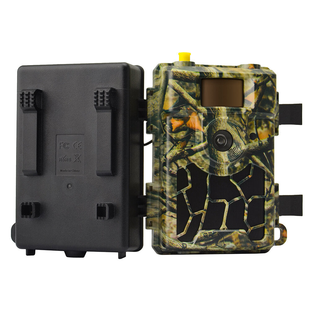 Wide Angle 24MP Scouting Trail Camera 0.4 S Trigger Trap Monitoring IP66 Infrared Heat Sensing Night Vision for Wildlife Outdoor Photography 4.8CS