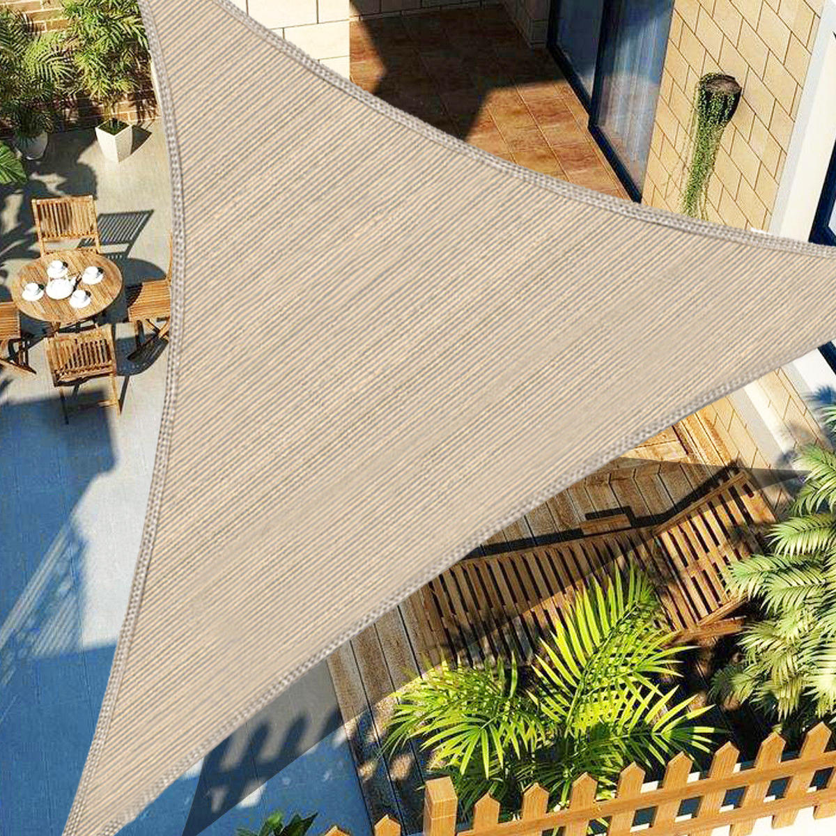 Heavy Duty Shade Sail Sun Outdoor Garden Patio Awning Canopy UV Protection Cover