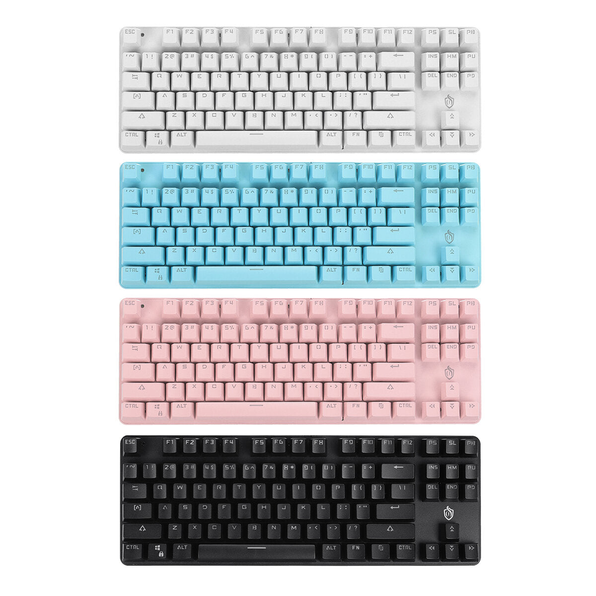 Wired Mechanical Gaming Keyboard 87-Key 87% TKL Layout Suspended Keycaps Hot Swappable RGB Backlit Mechanical with Supplement Switches Keycap Puller
