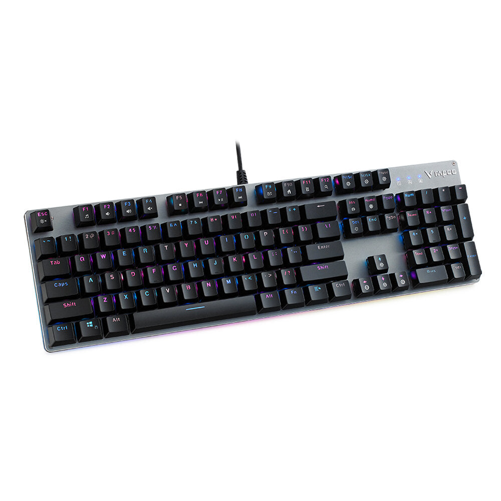 Wired Mechnaical Keyboard 104 Keys Silver Switch Waterproof RGB Backlit Gaming Keyboard for Gaming PC Laptops
