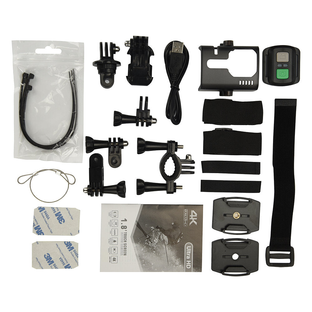 Wifi Ultra HD Waterproof Outdoor Sports 4K 1.8 Inch Camera Camcorder Touch Screen With Remote Control