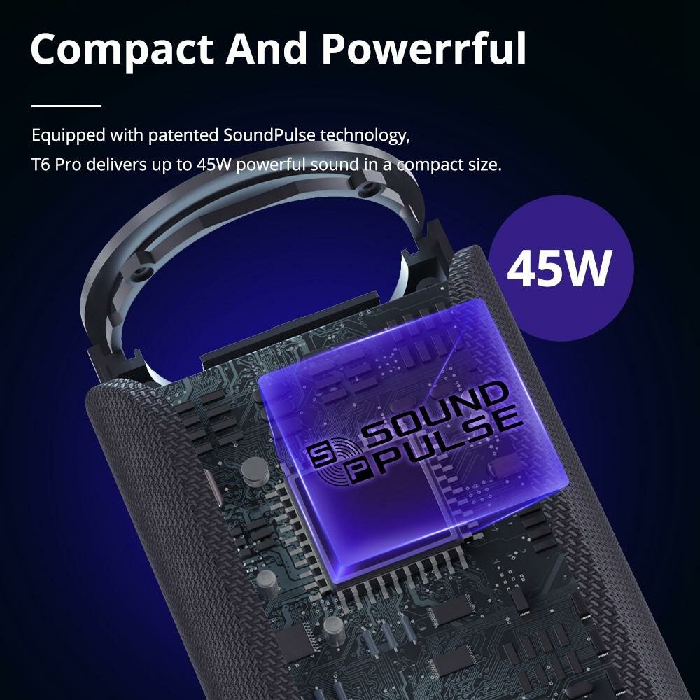 Portable Speaker Bluetooth 5.0 Built-in Power Bank 45W Waterproof Type-C 24 Hours Playtime