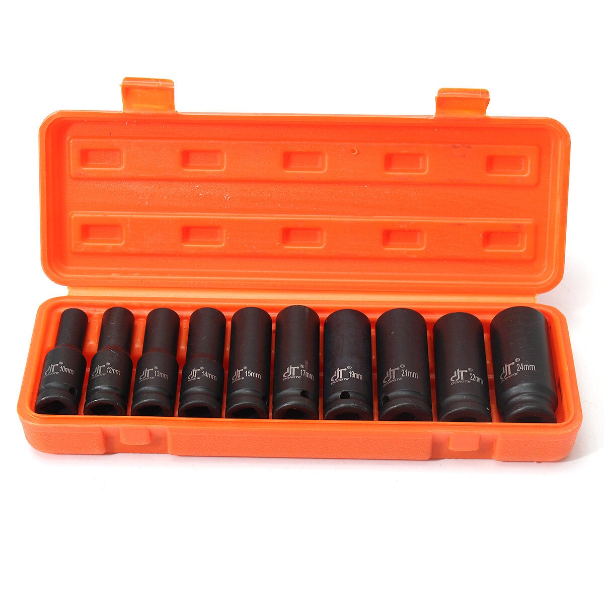 10Pcs 1/2 Inch Drive Deep Impact Metric Socket Set 10-24mm Air Garage Socket Wrench Tool
