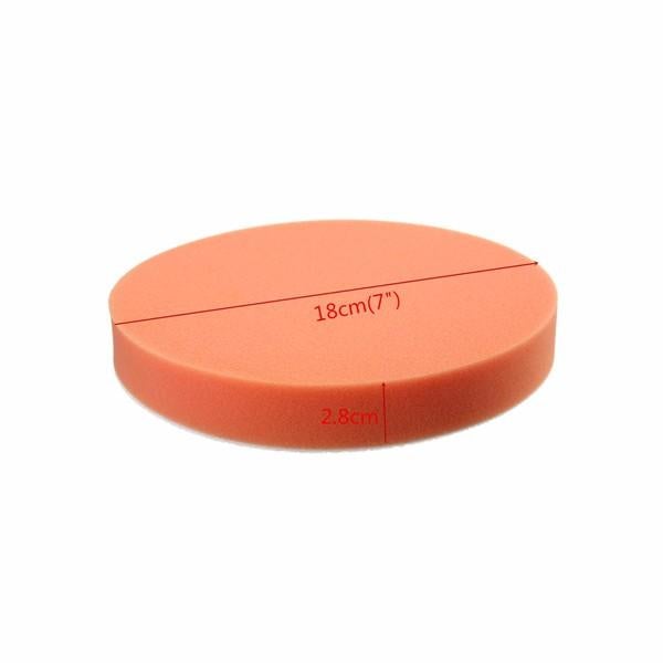 180mm Flat/Wave Sponge Polishing Waxing Buffing Pad Abrasive Tool, Pack 10