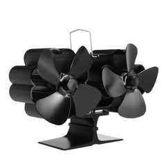 8 Blade Fireplace Fan Heat Powered Stove Fan Burner Quiet Home Use Efficient Heat Distribution