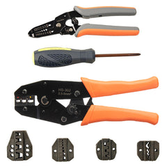 Crimping Tool Kit 5 Changeable Iaws for Insulated and Non-insulated 0.5-35mm