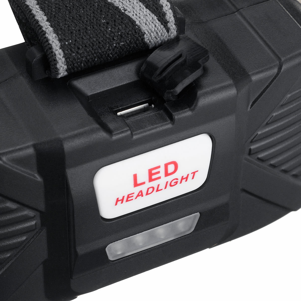 600LM COB LED Headlamp USB Rechargeable 4 Modes Flashlight Mini Waterproof Headlight Torch