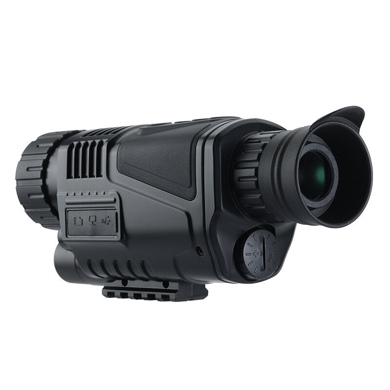 Outdoor 200m Range HD Infrared Digital Night Vision Hunting Monocular with 5X Optical Zoom Photo Video Recording Function Support AV Output