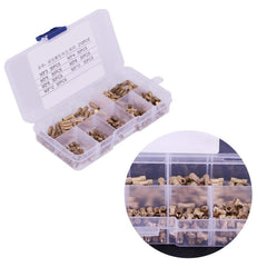 M3BN7 210Pcs M3 Brass Cylinder Knurled Threaded Round Insert Embedded Nut Assortment Set