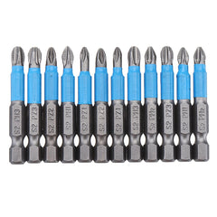 12pcs Screwdriver Bit 1/4 Inch Hex Shank Anti Slip PH2 Phillips Magnetic Impact Screwdriver Bits