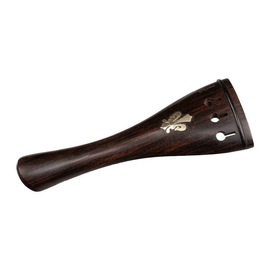 Ebony Violin Parts Set W/ Tailpiece+Chin Rest+4 Tuning Pegs+ End Pin Exquisite Pattern Inlay DIY For 3/4 4/4 Violin